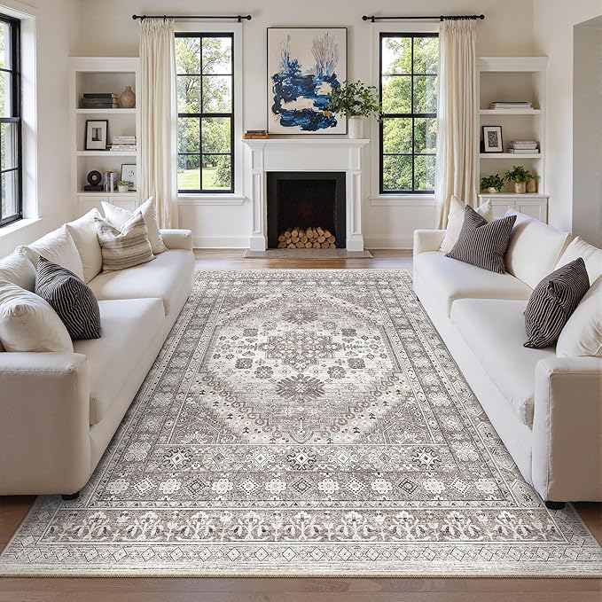 zesthome 8x12 Area Rugs, Stain Resistant Washable Rug, Ultra-Thin Rugs by Zesthome