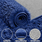 5x8 Area Rugs for Living Room: Soft Fluffy Shag Blue Rugs for Bedroom, Non Slip - Image 6