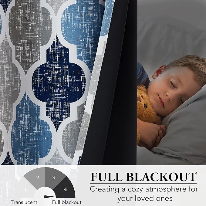 Beauoop 100% Blackout Curtains 63 Inches Long 2 Panels - Image 5
