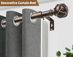 KAMANINA Single Curtain Rod 32 to 58 Inch, 7/8 Inch Antique Bronze Adjustable - Image 5