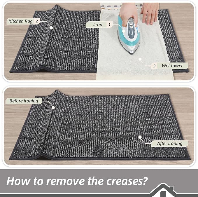BEQHAUSE Kitchen Rugs 32"x48", Non-Slip Kitchen Mats - Image 9