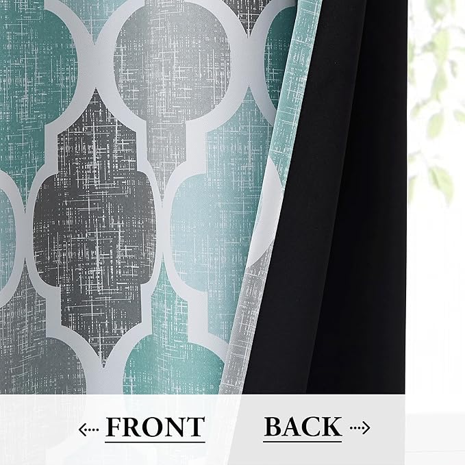 Beauoop 100% Blackout Curtains 96 Inches Long 2 Panels - Image 3