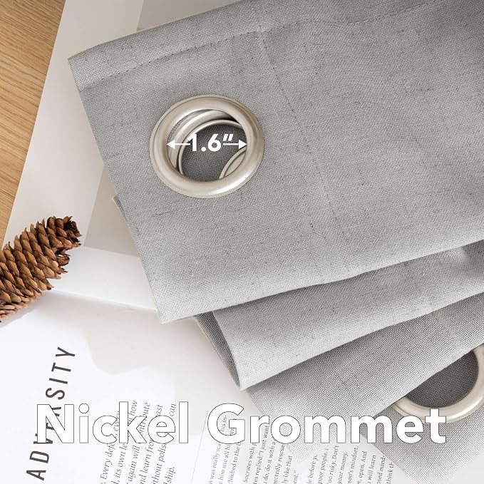 H.VERSAILTEX 2 Pack Ultra Luxurious Solid High Woven Linen Elegant Semi Sheer - Image 5