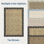 GarveeHome Washable Rugs for Living ROM 8 x 10 Large Area Rug Farmhouse Floral - Image 8