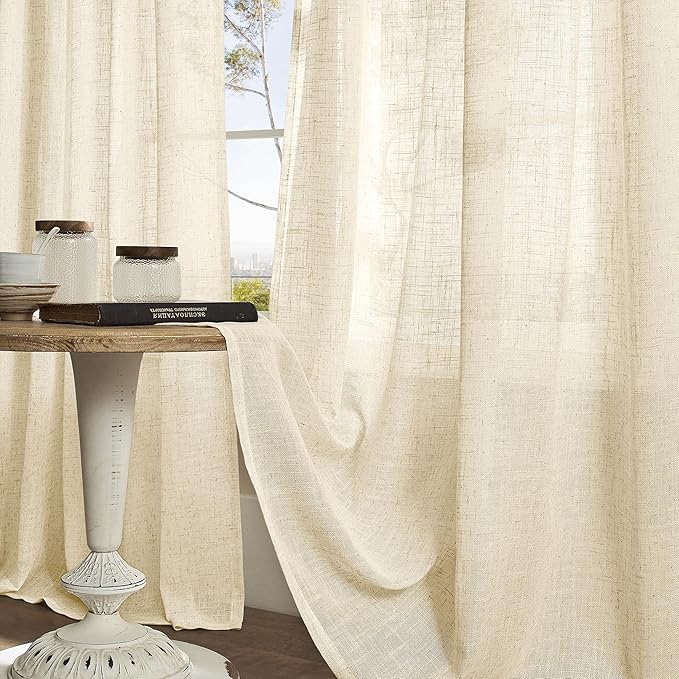 LAMIT Linen Curtains 63 inch Long - Image 8