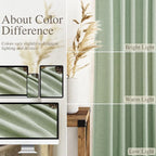 Extra Long Mist Sage Linen Curtains 120 Inch - Image 3