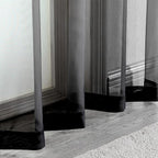 OWENIE Black Sheer Curtains, Sheer Curtains 63 inch Length 2 Panels Set - Image 8