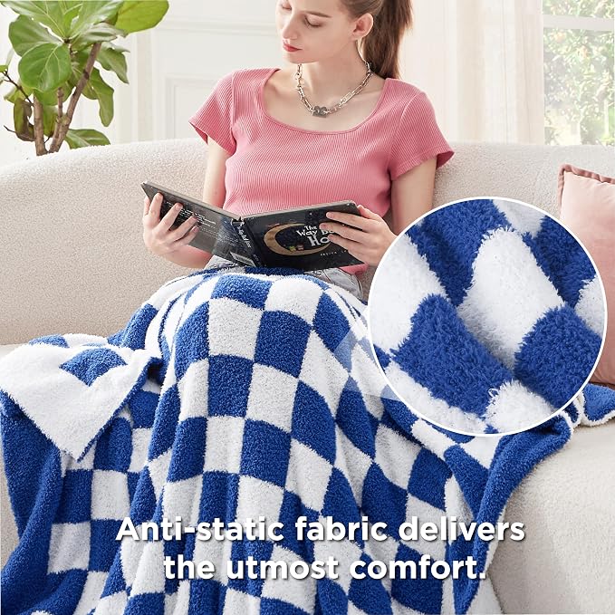 Bedsure GentleSoft Checkered Throw Blanket - Image 5