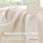 BGment Linen Curtains 45 Inch Length - Image 3