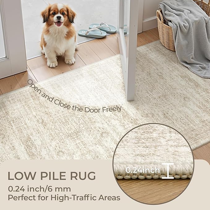 8x10 Area Rugs for Living Room, Non-Slip Backing Large Washable Rug for Nursery - Image 6