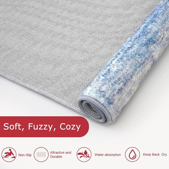 KOZYFLY 3x10 Ft Rug Modern Ombre Runner Rug - Image 6