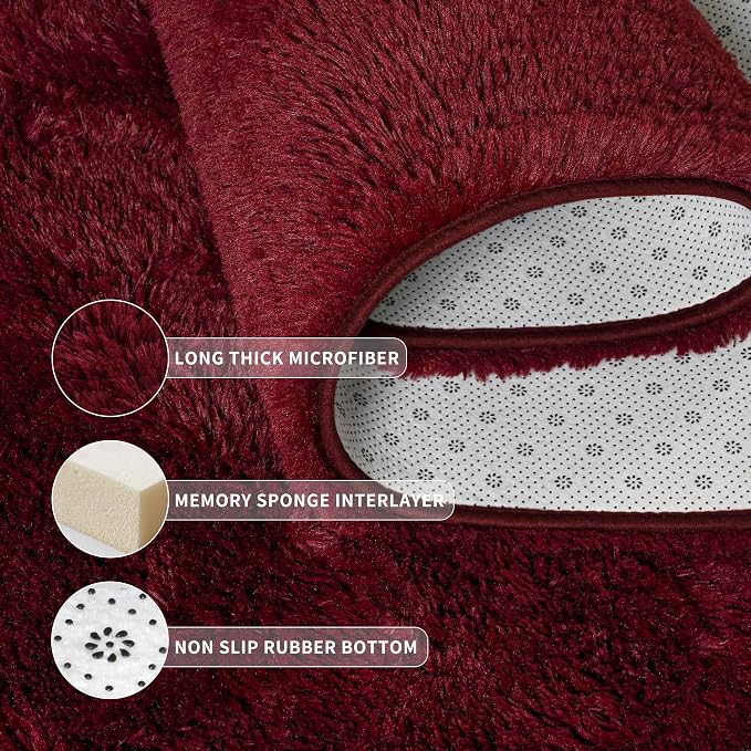 Tepook Soft Fluffy Rugs for Living Room, 5x8 Shaggy Area Rug for Bedroom - Image 5