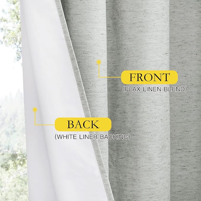 NICETOWN Grey Noise and Lights Block Out Curtains, 2 Panels, 42-inch W by - Image 5