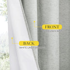 NICETOWN Grey Noise and Lights Block Out Curtains, 2 Panels, 34-inch W by - Image 5