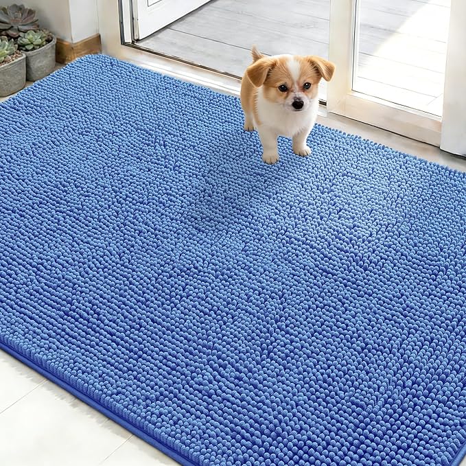 OLANLY Dog Door Mat for Muddy Paws 50x30, Absorbs Moisture and Dirt, Absorbent by OLANLY