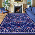 10x12 Area Rugs for Living Room: Floral Washable Rug Vintage Large Soft Boho by PLHXFRSoftAreaRugs