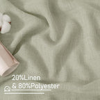 LAMIT Sage Grey Linen Curtains 72 Inch - Image 3