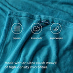 Bedsure GentleSoft Fleece Blanket Twin Size Teal - Image 4