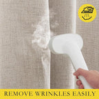 NICETOWN Oatmeal Vintage Open Linen Weave Flax Thermal Curtains, 100% Blackout - Image 6