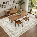 6x9 Area Rugs Living Room Rug: Washable Vintage Boho Rug No Slip Stain - Image 5