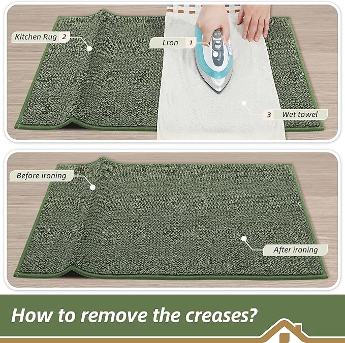 BEQHAUSE Kitchen Rugs 32"x48", Non-Slip Kitchen Mats - Image 9