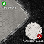 2x6 Bedside Area Rugs for Bedroom Soft Fluffy Shag Black Rug for Hallway - Image 4