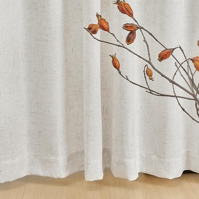 MYSKY HOME Farmhouse Kitchen Curtains 54 inches Long, Boho Curtain Panels - Image 5