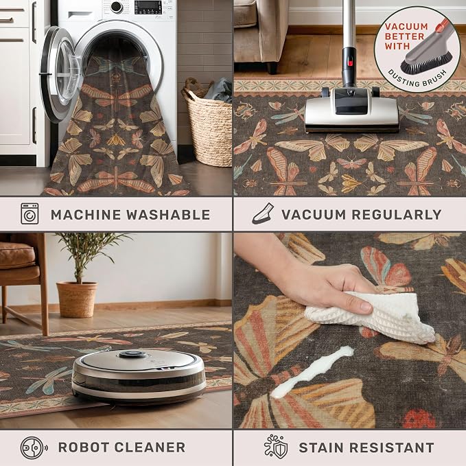 Hazo Haus 2'6"x8' 8ft Long Hallway Runner Rug, Stain Resistant Non-Slip Kitchen - Image 4