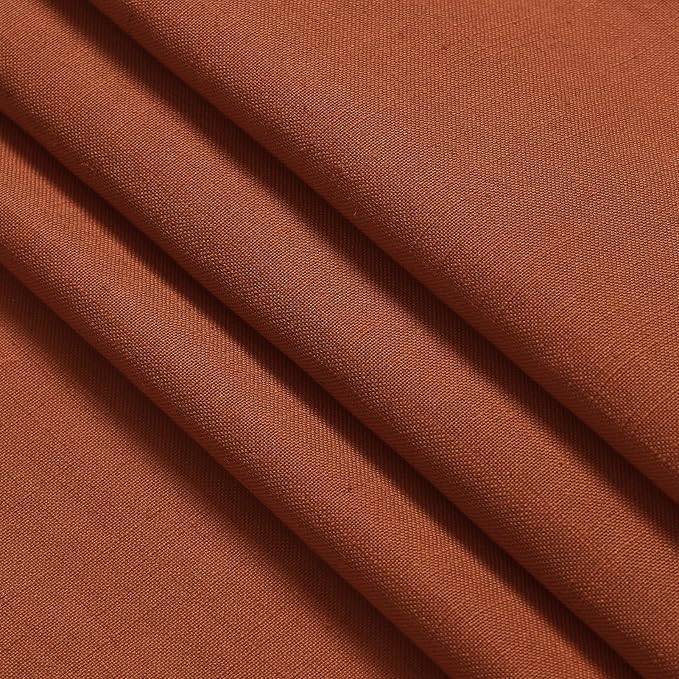 Rust Linen Curtains 90 inches Long 2 Panel Back Tab Rod Pocket Rustic Farmhouse - Image 5