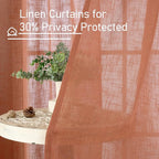 LAMIT Terracotta Linen Boho Curtains - Image 6