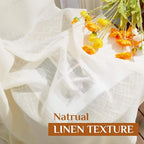 NICETOW Faux Linen Living Room Curtains 96 inch Length, Rod Pocket & Back Tab - Image 6