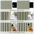 Sage Green 100% Blackout Curtains 96 Inch Length 2 Panels Set - Image 5