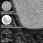 ONASAR Black Runner Rugs for Bedroom Living Room, 2x6 Bedside Fluffy Area Rug - Image 4