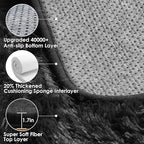 ONASAR Black 8x10 Area Rugs for Living Room, Large Fluffy Shag Bedroom Rug - Image 3