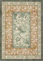 GarveeHome Terracotta Olive Sage Green Washable 6x9 Area Rugs, Botanical Grove - Image 9