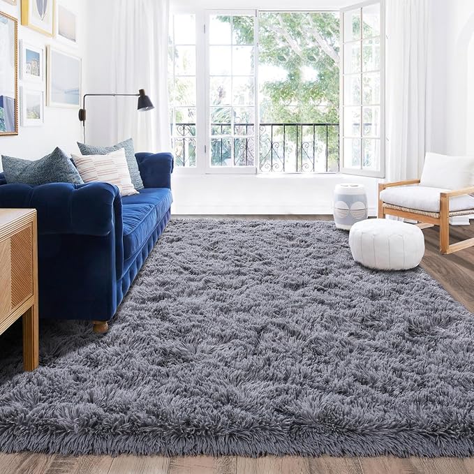 Rugs for Living Room 6x9, Soft Shaggy Modern Shag Area Rug for Bedroom - Image 2
