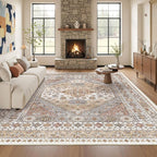 Washable Rugs 8x10 Area Rugs for Living Room, Non-Slip Backing Large Rug for by Restydon