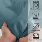 OWENIE Teal Sheer Curtains 84 inches Long 2 Panels Set, Light Filtering Rod - Image 5