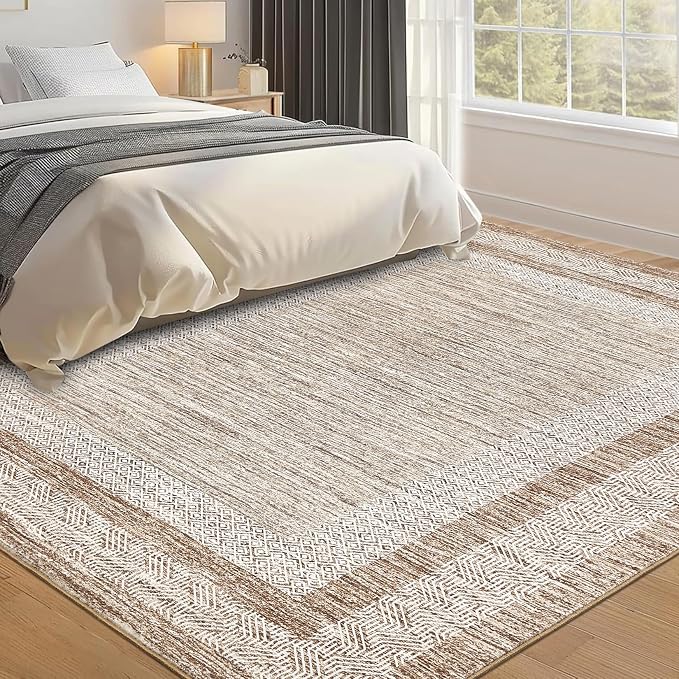 GarveeHome Modern 3x5 Neutral Area Rug Washable Non-Slip Low-Pile Indoor Rugs - Image 2