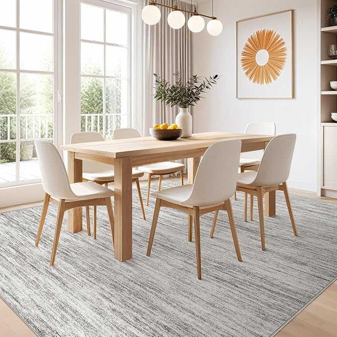 Nakagishi 6X9 Area Rugs Living Room: Washable Large Vintage Rug Neutral - Image 7