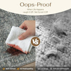 8x10 Washable Area Rug for Living Room Bedroom Vintage Black Grey Non Slip - Image 8