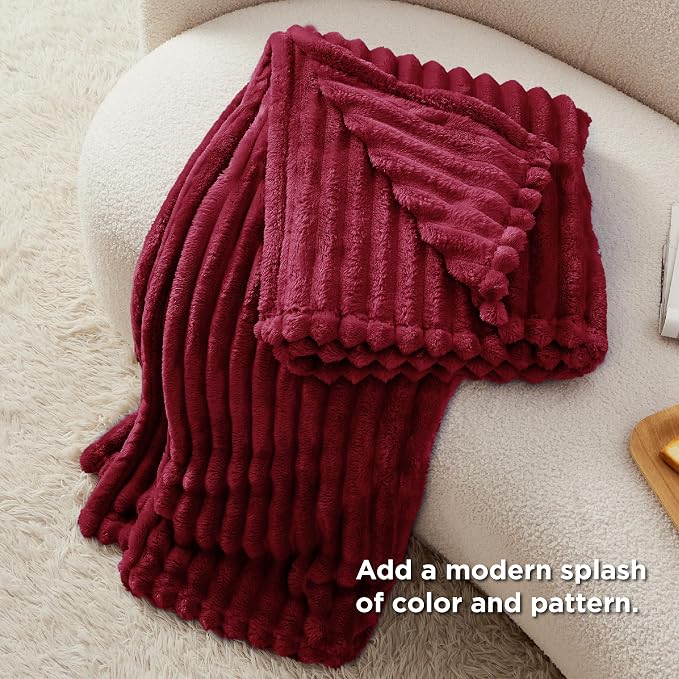 Bedsure GentleSoft Red Twin Blanket - Image 4