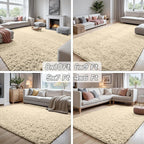 8x10 Area Rugs for Living Room Rug: Soft Fluffy Shag Beige Rugs for Bedroom - Image 7