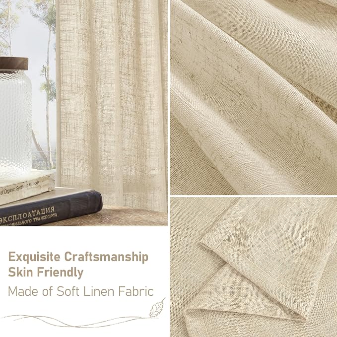 LAMIT Semi Sheer Linen Curtains - Image 7