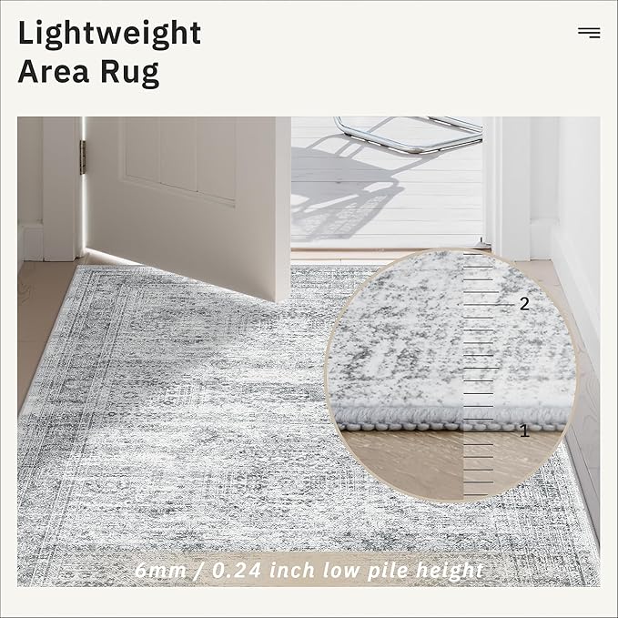 Runner Rug 2x12 Washable Non-Slip Hallway Runner Rugs - Image 7