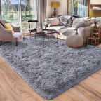 Rugs for Living Room 8x10, Soft Shaggy Modern Shag Area Rug for Bedroom by Quntue