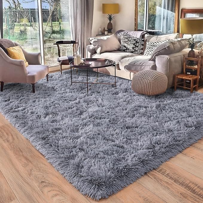 Rugs for Living Room 9x12, Soft Shaggy Modern Shag Area Rug for Bedroom by Quntue