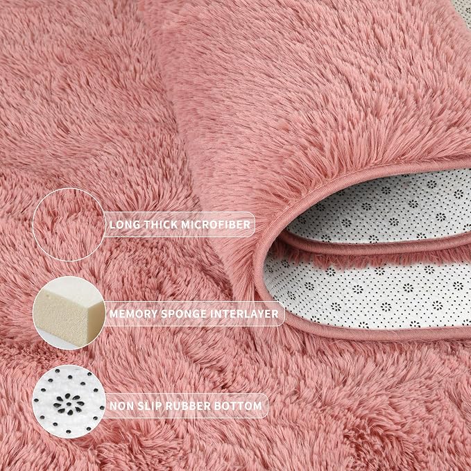 Tepook Super Soft Fluffy Rugs for Bedroom, Shag 5x8 Area Rugs for Living Room - Image 5