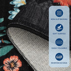 Floral Rug for Entryway 2x3 Rugs Machine Washable Boho Small Area Rug Non-Slip - Image 6