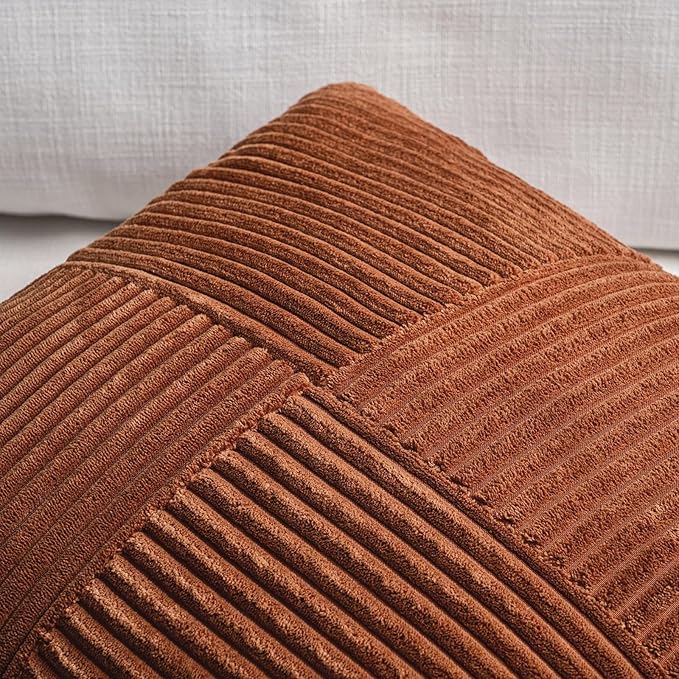 Fancy Homi 2 Packs Rust Long Lumbar Decorative Throw Pillow Covers 12x24 Inch - Image 3